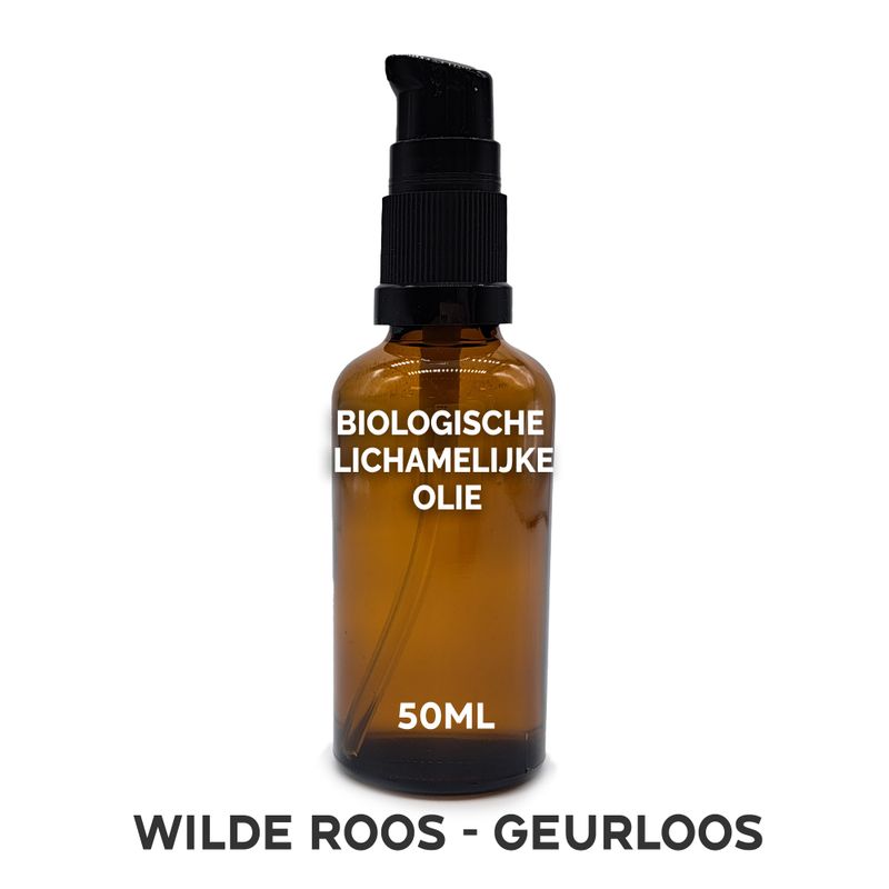 Huile Corporelle Bio 50ml - Rose musquée (non parfumé) - Sans étiquette