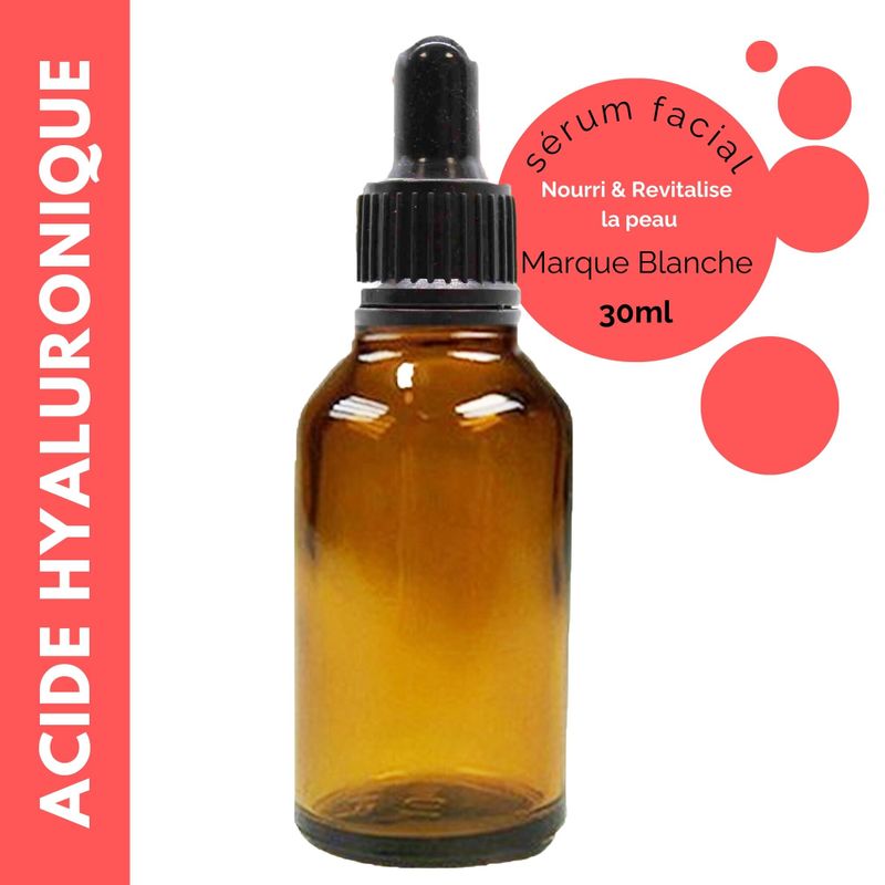 Sérum visage à l'acide hyaluronique 30 ml - Sans étiquette