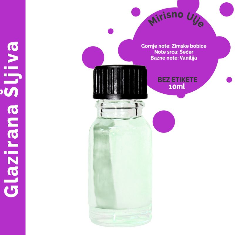 Huile Parfumée Prune Sucrée Givrée 10 ml - Marque Blanche