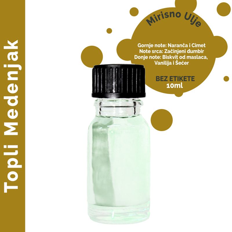 Huile Parfumée Pain d'Épices Chaud 10 ml - Marque Blanche