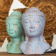 Tête de Bouddha Tranquillité - Vert Cuivre