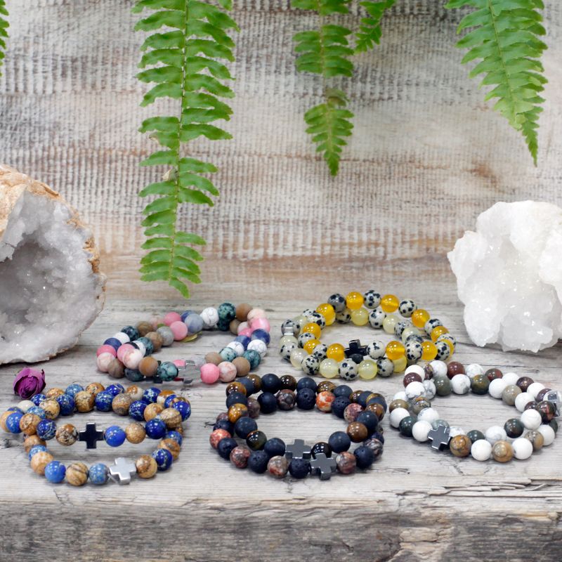 Pack de démarrage de 40 Packs de 2 Bracelets d'Amitié en Pierres Précieuses