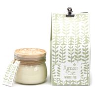 Coffret Cadeau de Bougies en Cire de Soja en Pot de 180 gr - Figue Blanche
