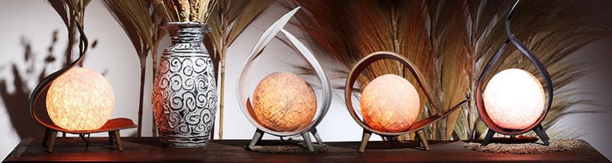 Lampes Naturelles en Noix de Coco