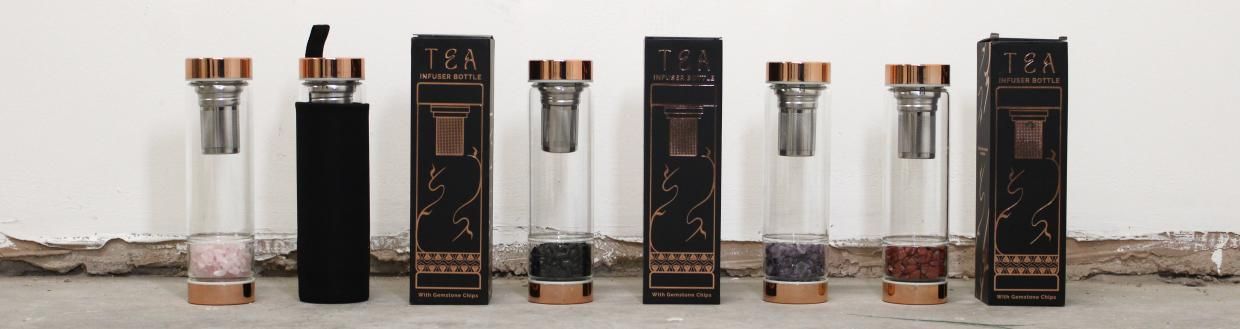 Bouteille Infuseur à Thé en Verre de Cristal