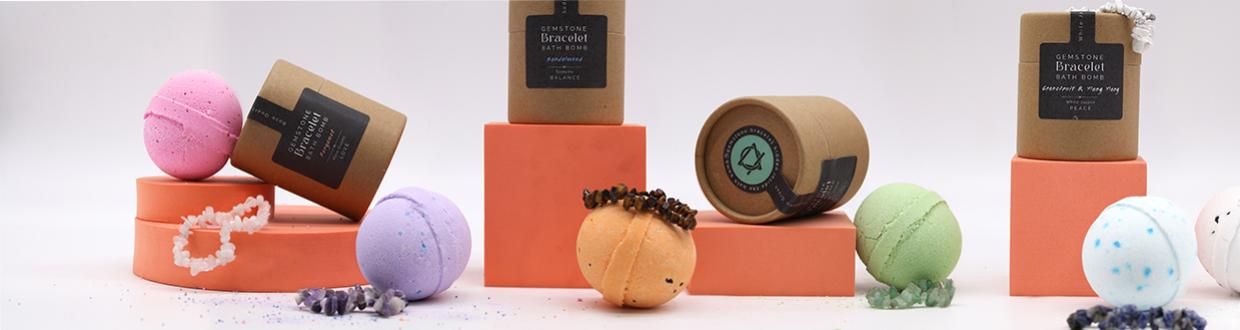 Bombes de Bain avec Bracelet en Pierres Précieuses