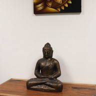Bouddha Moyen Classique Doré Antique - 0,5m