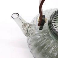 Théière à Infusion en Verre - Perle Côtelée Anthracite - 950ml