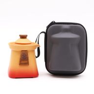 Théière Temple & Trois Tasses - Terre Orange