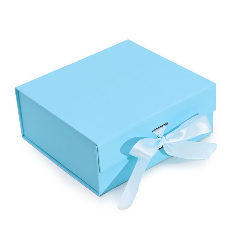 Coffret Cadeau en Kit - Carré Moyen (20x18,2x8cm) - Bleu Ciel