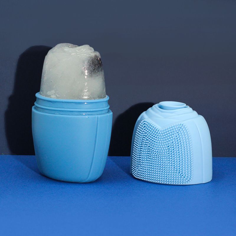 Rouleau de Glace en Silicone pour le Visage - Rouleau - Bleu