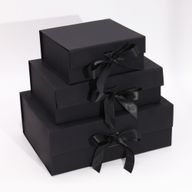 Coffret Cadeau en Kit - Carré Moyen (20x18,2x8cm) - Noir