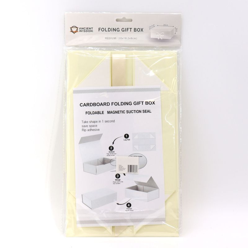 Coffret Cadeau en Kit - Carré Moyen (20x18,2x8cm) - Ivoire