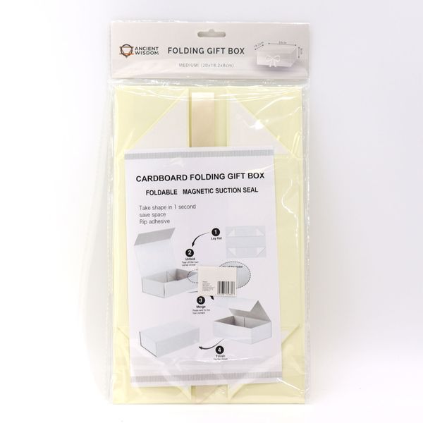 Coffret Cadeau en Kit - Carré Moyen (20x18,2x8cm) - Ivoire