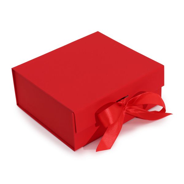 Coffret Cadeau en Kit - Carré Moyen (20x18,2x8cm) - Rouge