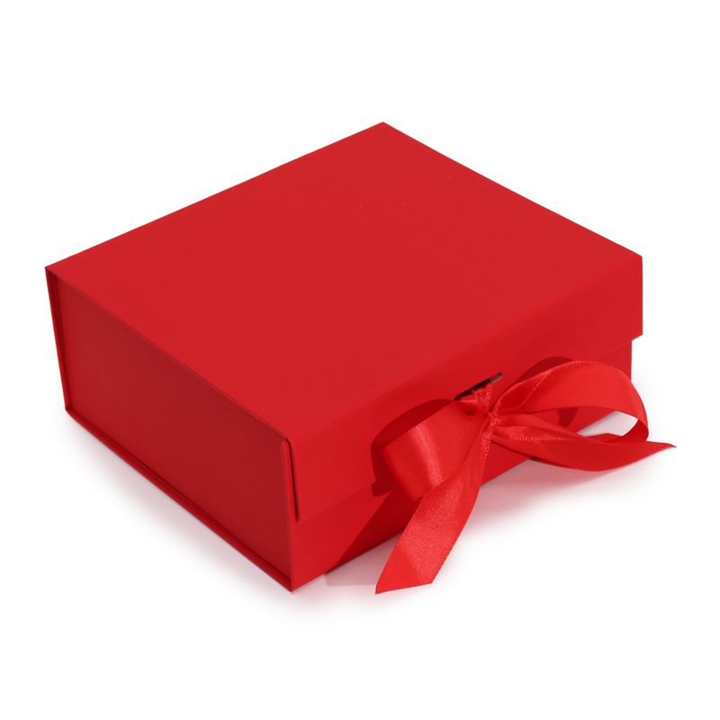 Coffret Cadeau en Kit - Carré Moyen (20x18,2x8cm) - Rouge