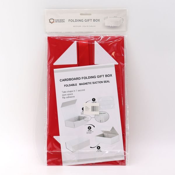 Coffret Cadeau en Kit - Carré Moyen (20x18,2x8cm) - Rouge
