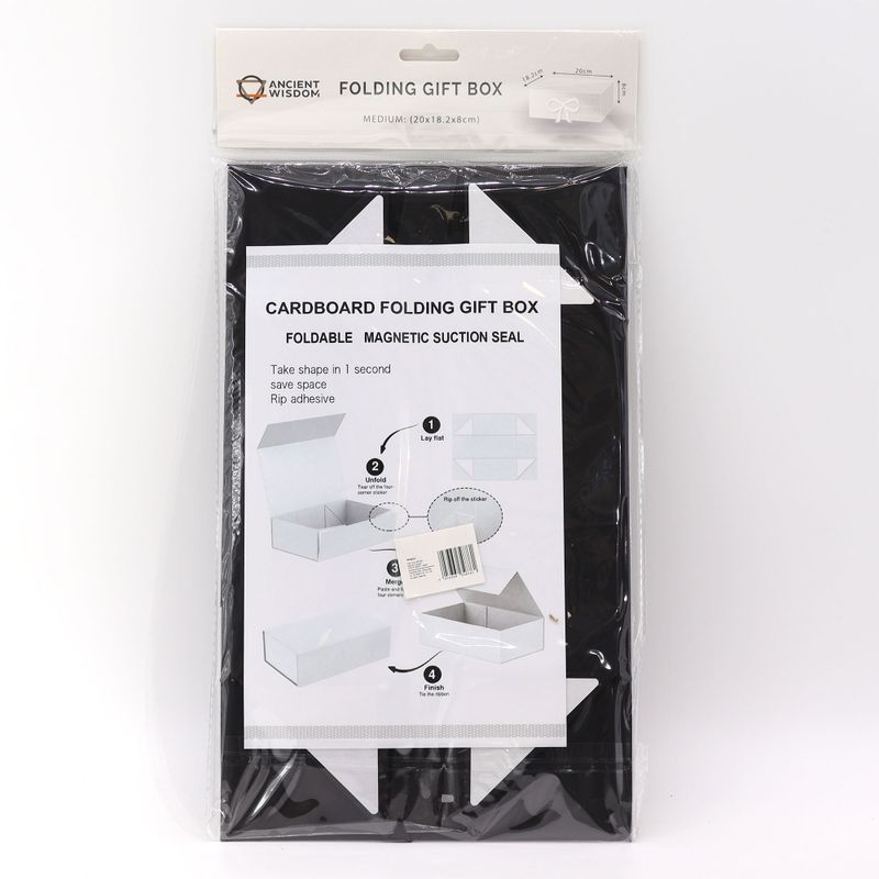 Coffret Cadeau en Kit - Carré Moyen (20x18,2x8cm) - Noir