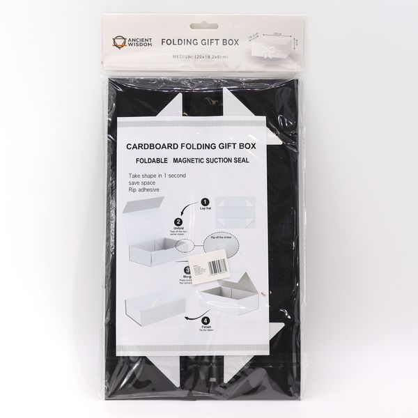 Coffret Cadeau en Kit - Carré Moyen (20x18,2x8cm) - Noir