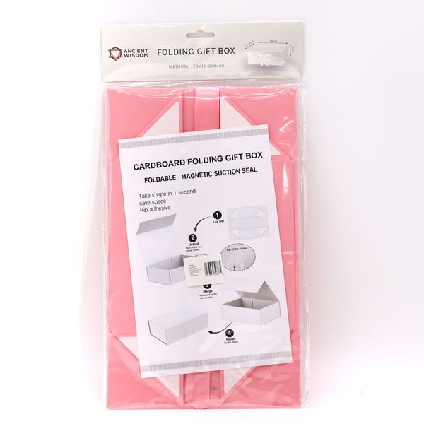 Coffret Cadeau en Kit - Carré Moyen (20x18,2x8cm) - Rose