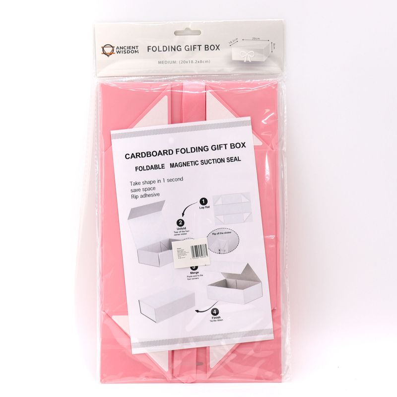 Coffret Cadeau en Kit - Carré Moyen (20x18,2x8cm) - Rose