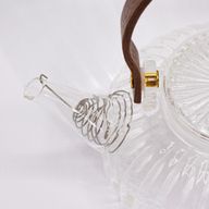 Théière à Infusion en Verre - Perle Côtelée Transparente - 850ml