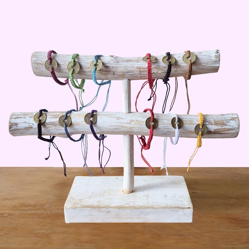 Bracelets d'Amitié Faits Main - Pièce Feng Shui Amis Chanceux (asst)