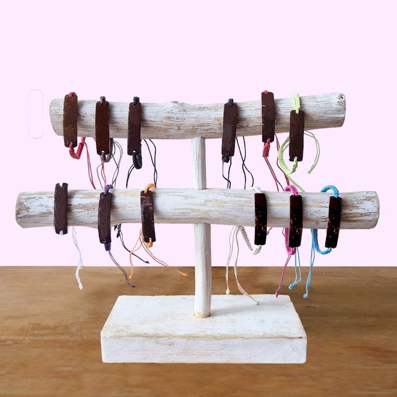 Bracelets d'Amitié Faits Main - Noix de Coco Non Imprimée (asst)