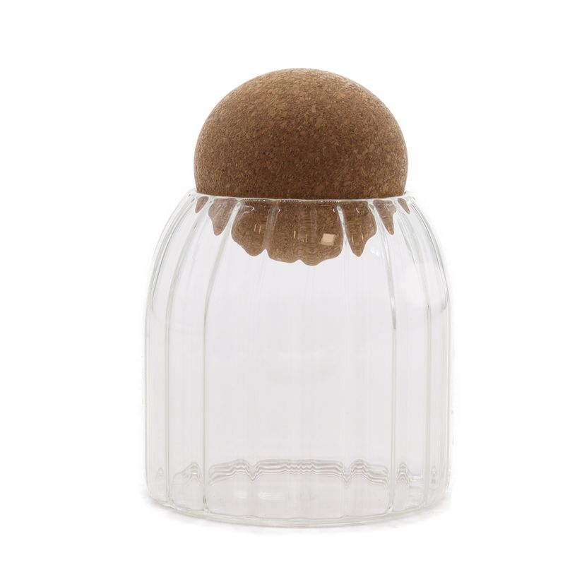 Pot en Verre Cottage Boule de Liège - Nervuré - 10 cm