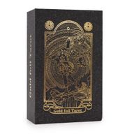 Coffret de Tarot Feuille d'Or avec Livre - Boîte Cadeau