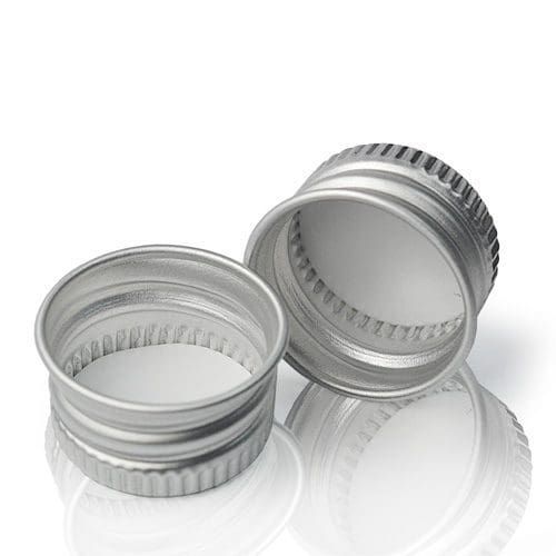 Bouchon pour Flacon Compte-Gouttes en Verre – Aluminium Argenté