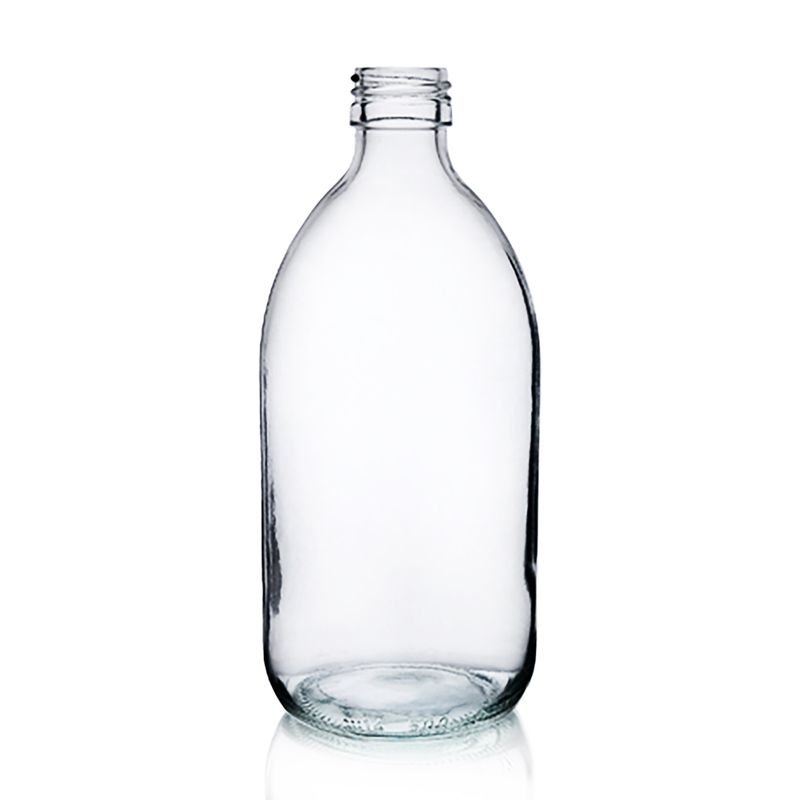 Bouteille en Verre Médicinale Transparente de 500 ml