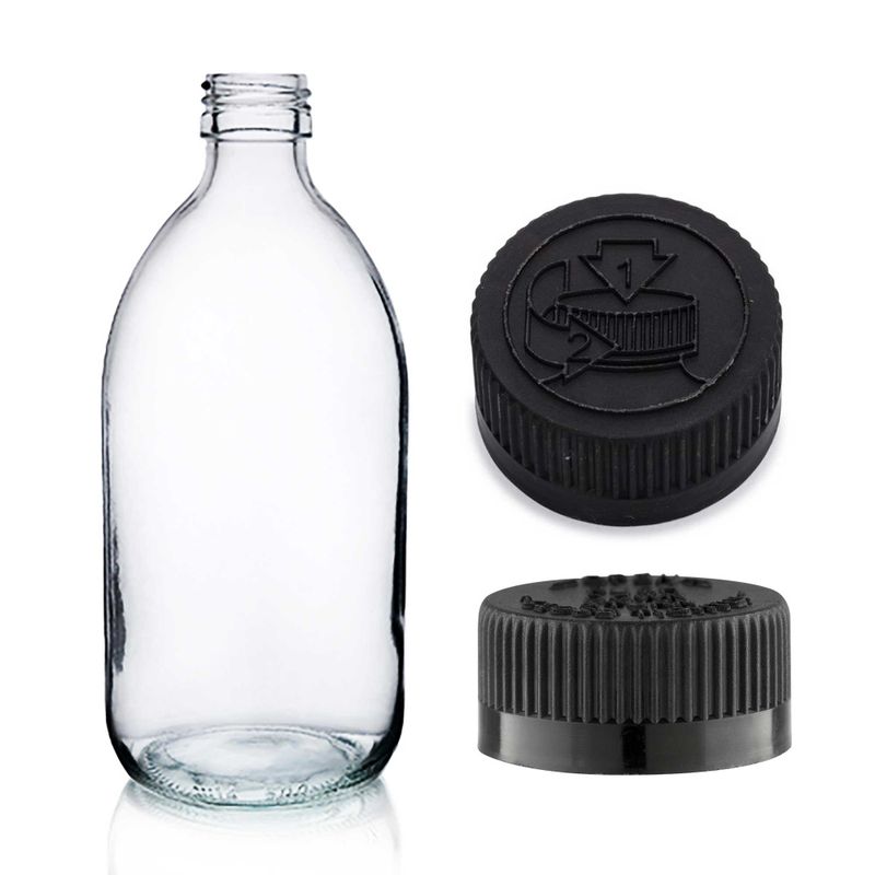 Bouteille en Verre Médicinale Transparente de 500 ml
