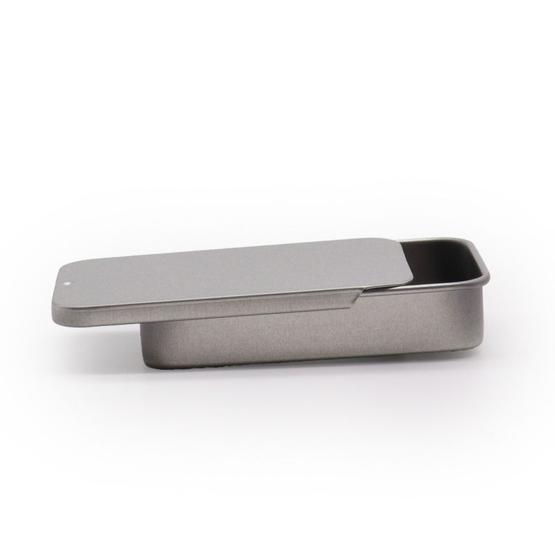 Mini Distributeur en Étain avec Couvercle Coulissant - 15 g (8 x 3,4 x 1,2 cm)