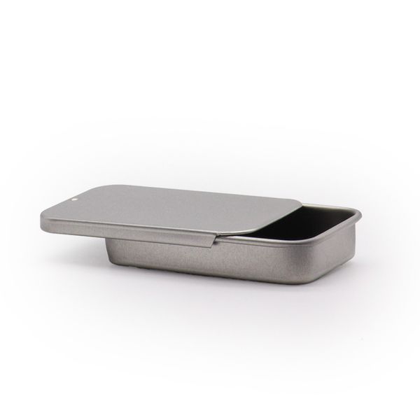 Mini Distributeur en Étain avec Couvercle Coulissant - 20 g (7 x 4,2 x 1,5 cm)