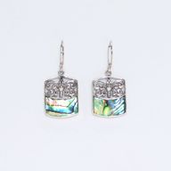 Boucles d'Oreilles en Coquillage & Argent - Libellule - Ormeau