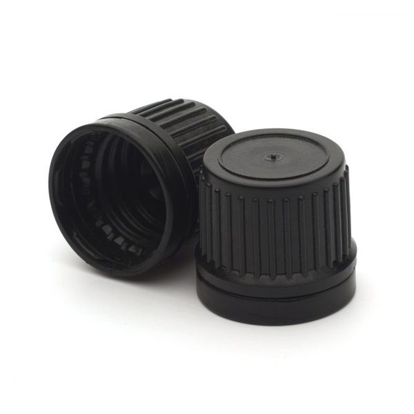 Bouchon Noir pour Flacons Compte-gouttes TE Fermeture de Boreseal GL18-52 - Pas de Compte-gouttes