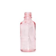 Bouteille Compte-Gouttes en Verre Rose 30ml - Sans Bouchon