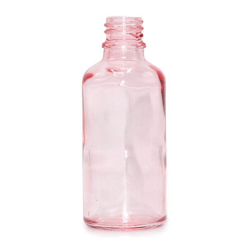 Bouteille Compte-Gouttes en Verre Rose 100ml - Sans Bouchon