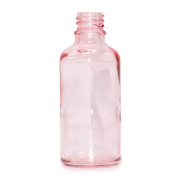 Bouteille Compte-Gouttes en Verre Rose 100ml - Sans Bouchon