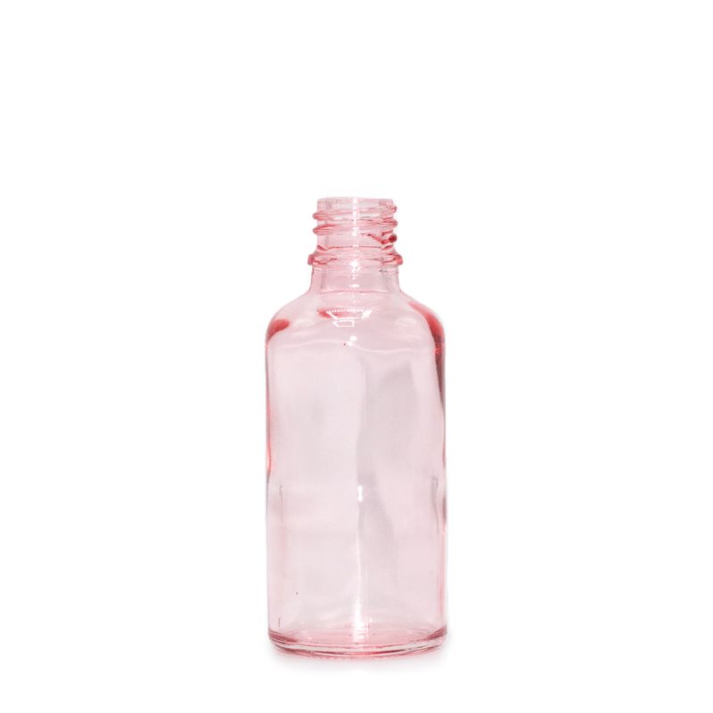 Bouteille Compte-Gouttes en Verre Rose 10ml - Sans Bouchon