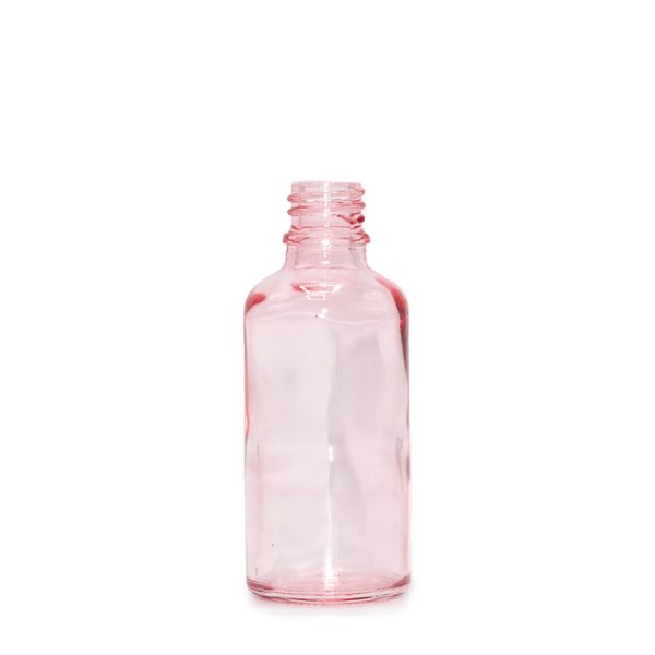 Bouteille Compte-Gouttes en Verre Rose 10ml - Sans Bouchon