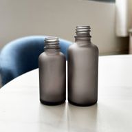 Flacon Compte-Gouttes en Verre Gris Givré 30ml  - Sans Bouchon