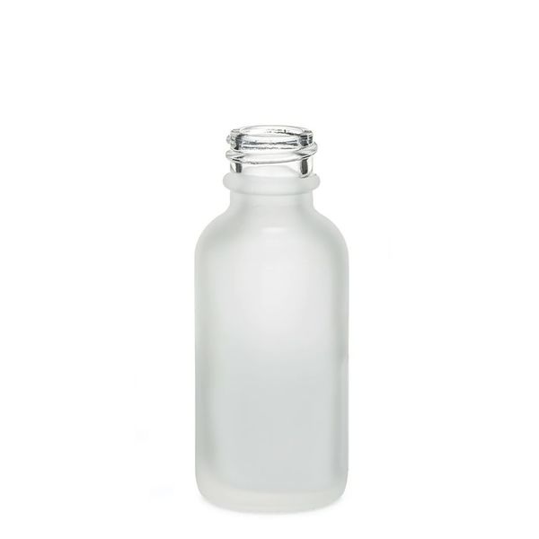 Flacon Compte-Gouttes en Verre Blanc Givré 10ml - Sans Bouchon