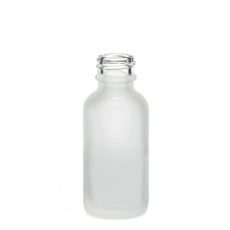 Flacon Compte-Gouttes en Verre Blanc Givré 10ml - Sans Bouchon