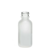 Flacon Compte-Gouttes en Verre Blanc Givré 10ml - Sans Bouchon