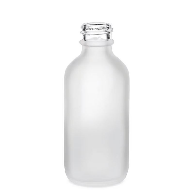 Flacon Compte-Gouttes en Verre Blanc Givré 50ml - Sans Bouchon