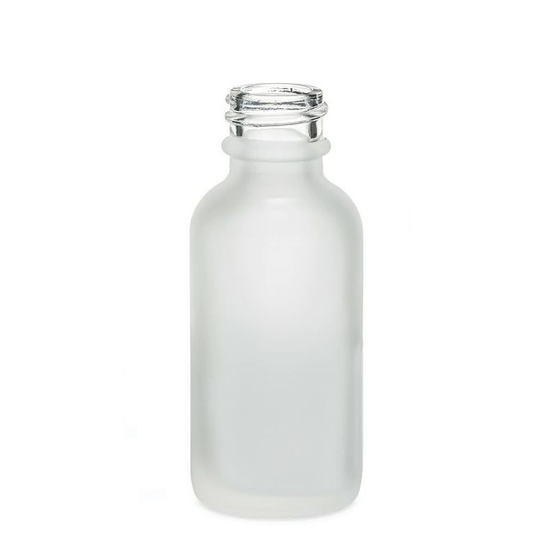 Flacon Compte-Gouttes en Verre Blanc Givré 30ml - Sans Bouchon