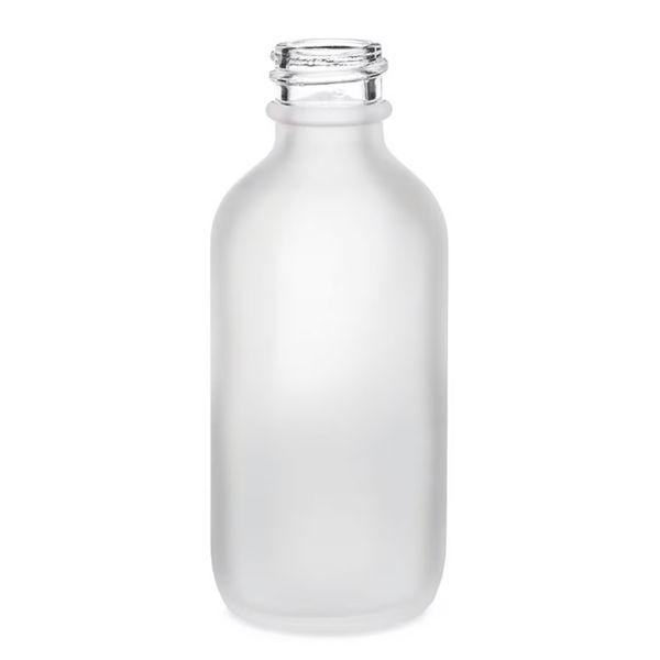 Flacon Compte-Gouttes en Verre Blanc Givré 100ml - Sans Bouchon