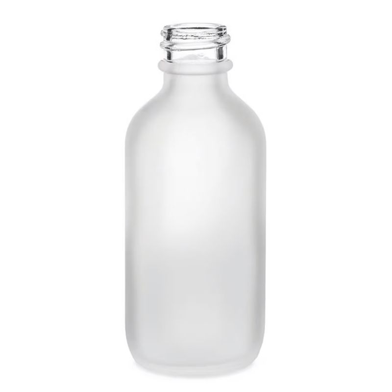 Flacon Compte-Gouttes en Verre Blanc Givré 100ml - Sans Bouchon